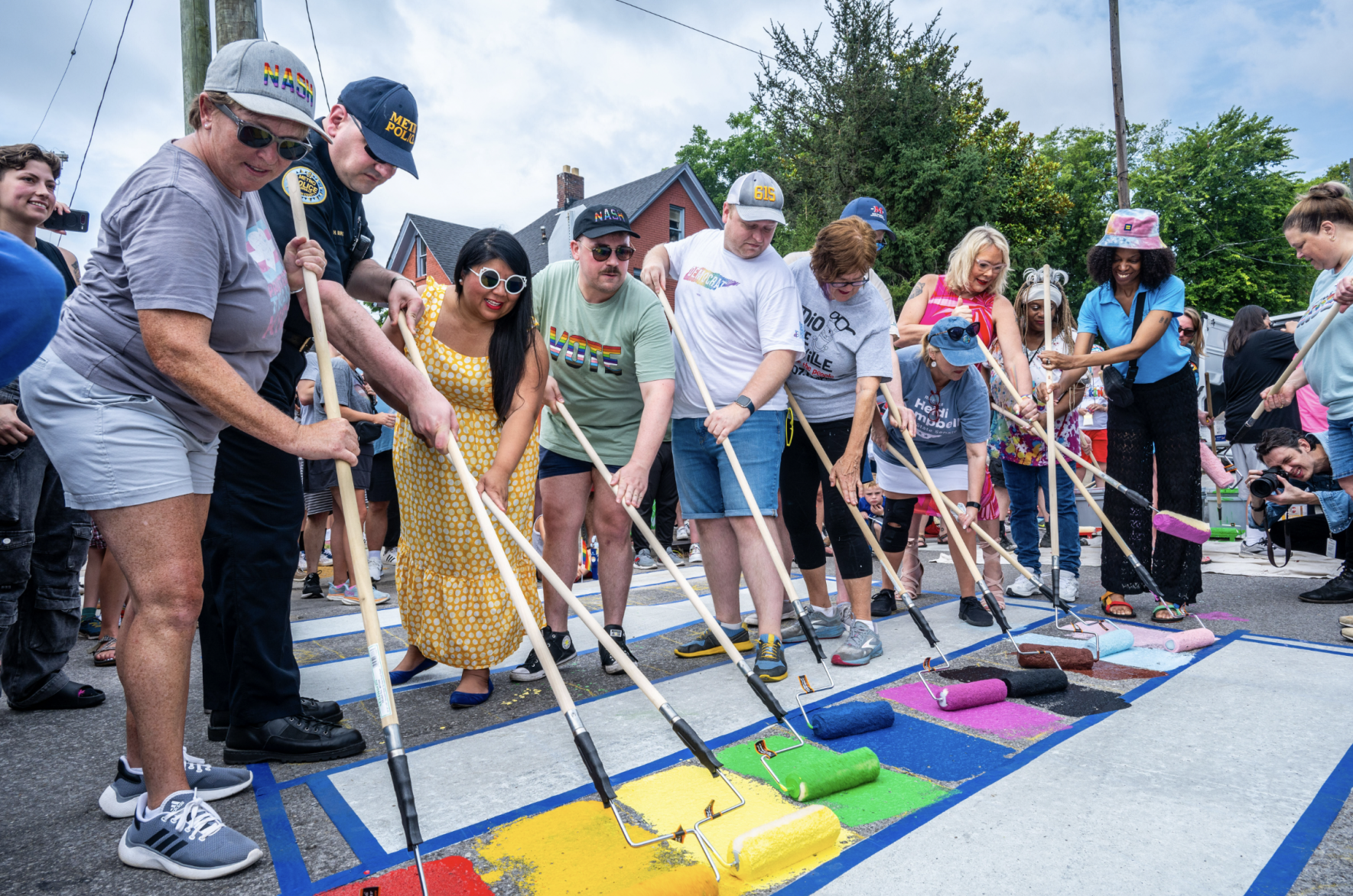 Slideshow: Nashville Installs First Rainbow Crosswalk